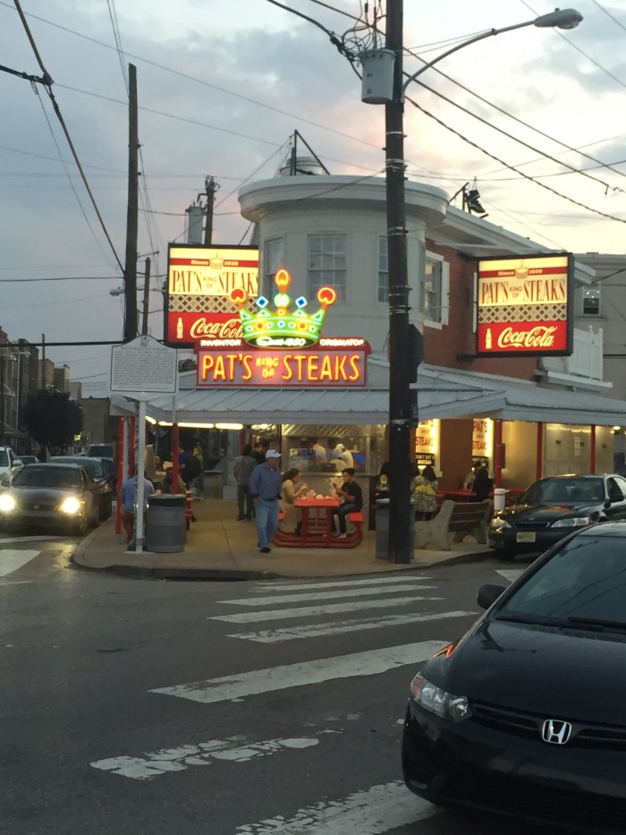 Pat's. On the other side of the street was Geno's. Didn't get to try but oh well. 